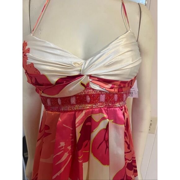 NWT Davids Bridal Short Charmuse beaded dress flaw 4 - Picture 3 of 11